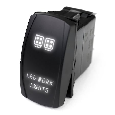 Race Sport Led Rocker Switch W/ White Led Radiance (Led Work Lights) RSLJ36W